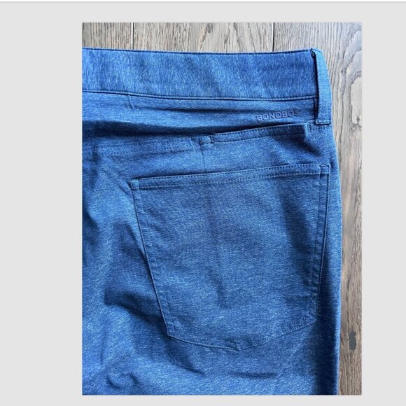 Bonobos Golf Performance Link Pants Size 36x30 Heather Navy Stretch Athletic Fit - Picture 6 of 6